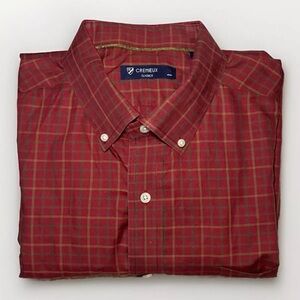 Cremieux Shirt Mens XL Red Plaid Button Down Long Sleeve Christmas Festive Soft
